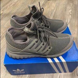 Gray adidas sneakers